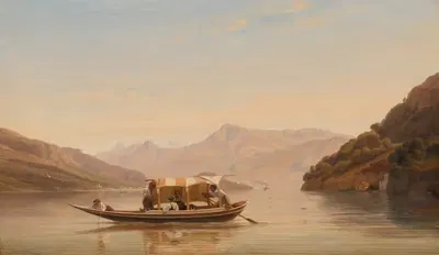 Озеро Комо by Пьер Луи Дюбурк, 1846 — digital art print download