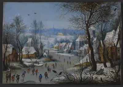 Зимний пейзаж by Питер Брейгель Старший, 1600 – 1614 — digital art print download