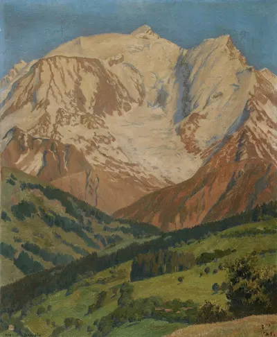 Mont Blanc Seen from Combloux by Régnault Sarasin — digital art print download