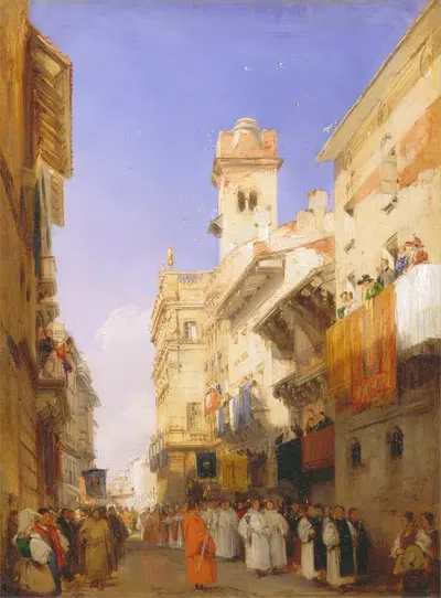 Корсо Санта-Анастасия, Верона by Ричард Паркс Бонингтон, 1828 — digital art print download