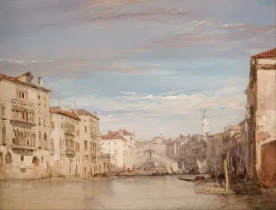 Гранд-канал, Венеция, вид к Риальто by Ричард Паркс Бонингтон, 1826 — digital art print download