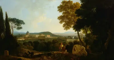 St Peters and the Vatican from the Janiculum, Rome by Richard Wilson, 1757 — digital art print download