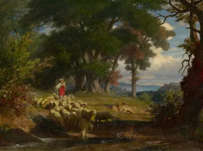 The Good Shepherd by Robert Zünd, 1867–1872 — digital art print download