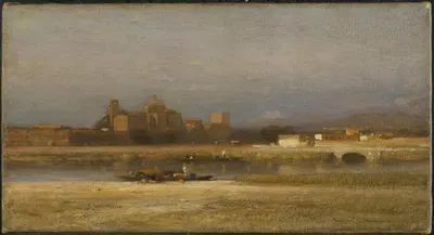 On the Viga, Outskirts of the City of Mexico by Samuel Colman — digital art print download