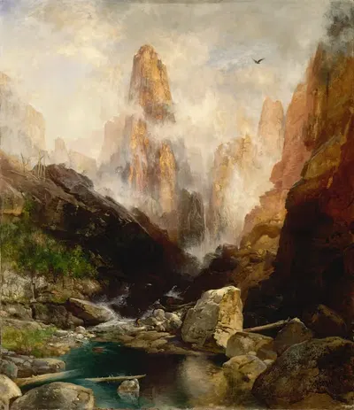 Mist in Kanab Canyon, Utah by Thomas Moran — digital art print download
