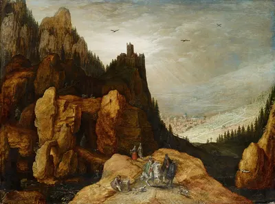 Альпийский пейзаж с замком by Тобиас Верхаект, 1590–1595 — digital art print download
