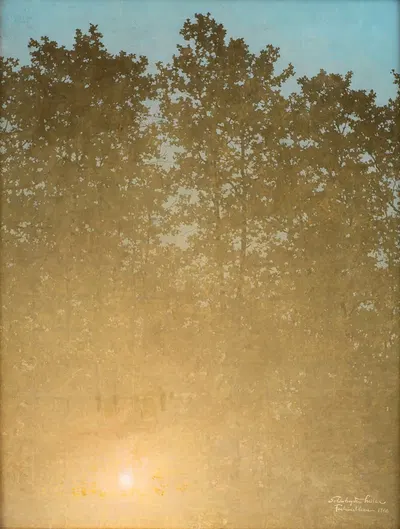 Sunset. Fontainebleau by Valdemar Schønheyder Møller, 1899 - 1900 — digital art print download