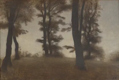 Tree Trunks. Arresødal near Frederiksværk, North Zealand by Vilhelm Hammershøi, 1904 — digital art print download