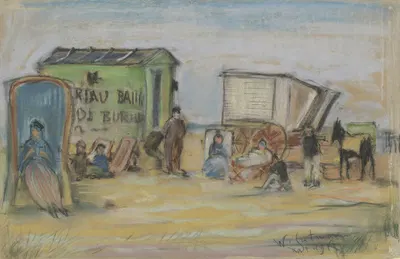 Купальная машина в Катвейке by Вильгельм Гутман, 1908 — digital art print download