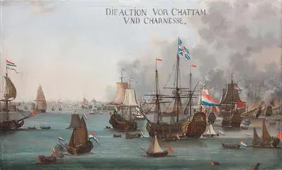 The Battle of Chatham by Willem van der Stoop — digital art print download