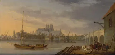Вид на Вестминстерский мост и аббатство с южной стороны by Уильям Андерсон — digital art print download