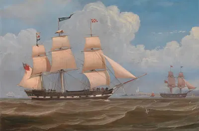 The English Merchant Ship 'Malabar' by William Clark — digital art print download