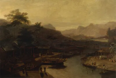 A View in China- Cultivating the Tea Plant by William Daniell — digital art print download