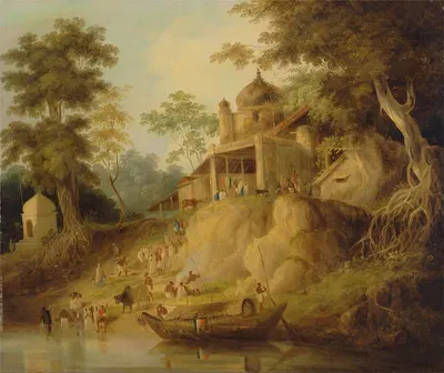 The Banks of the Ganges by William Daniell — digital art print download