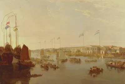 The European Factories, Canton by William Daniell — digital art print download