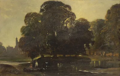 A View of Eton and the Fellows Eyot by William James Müller — digital art print download