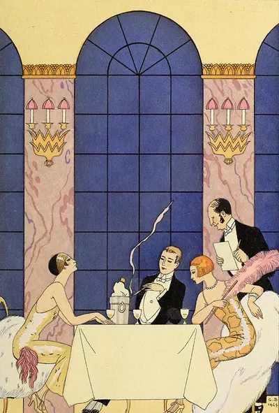 Falbalas et fanfreluches, La Gourmandise by George Barbier, 1925 — digital art print download