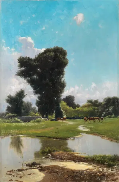 Парк Спинелли by Эдуардо Монтефорте, 1891 — digital art print download