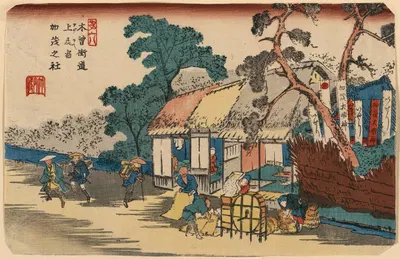 Агео шуку камо но яширо by Кейсаи Эйзен, 1835 — digital art print download