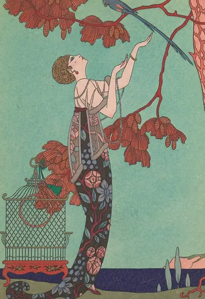L'Oiseau Volage by George Barbier, 1914 — digital art print download