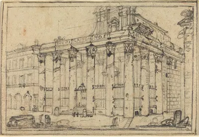 The Temple of Antoninus and Faustina by Франческо Пиранези — digital art print download