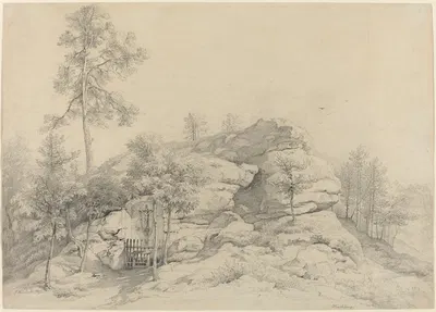 A Wayside Shrine Carved into a Rocky Tor by Фридрих Филипп Рейнхольд, 1821 — digital art print download