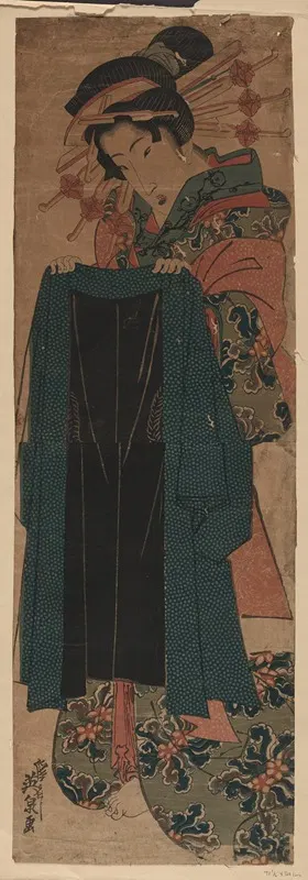 Юдза с хаори by Кейсаи Эйзен, 1818 — digital art print download