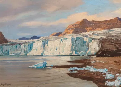 In der Tempelbai (vom Postgletscher) Spitzbergen by Georg Macco, 1925 — digital art print download