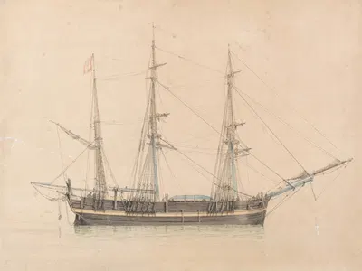 The Whaler 'Truelove' of Hull by Уильям Уорд — digital art print download