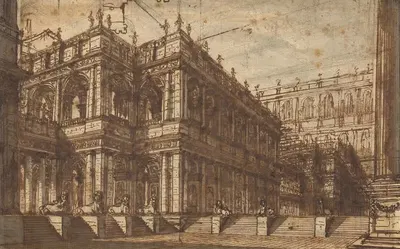 Древний форум с портиками by Джованни Баттиста Пиранези, 1742-1743 — digital art print download