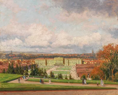 A View of Schönbrunn Palace by Heinrich Tomec — digital art print download