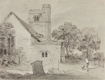 Aldenham Church, Hertfordshire by Henry Monro, 1812 — digital art print download