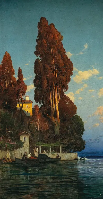 Итальянское озеро by Герман Давид Саломон Корроди — digital art print download