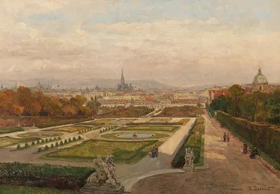 Blick vom Belvedere auf Wien by Hugo Darnaut — digital art print download