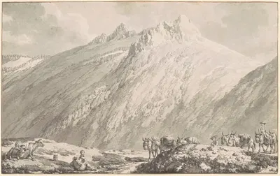The Grimsel Pass by Жан-Жак-Франсуа Ле Барбье, 1776-1780 — digital art print download