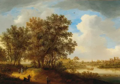 A river landscape by Johan Pietersz. Schoeff — digital art print download