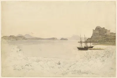 The Gulf of Pozzuoli by Иоганн Генрих Шильбах, 1825 — digital art print download