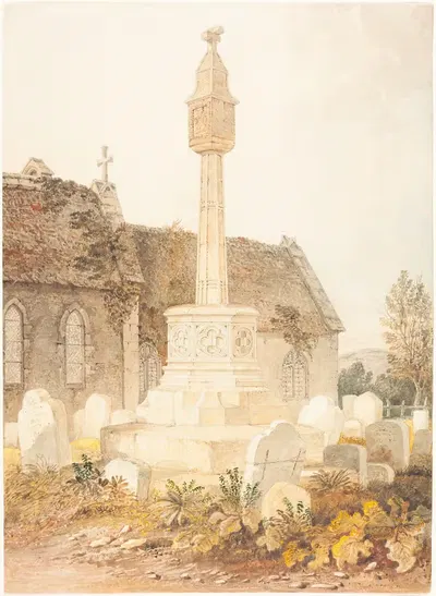 Памятник на церковном кладбище by Джон Чесселл Баклер, 1816 — digital art print download