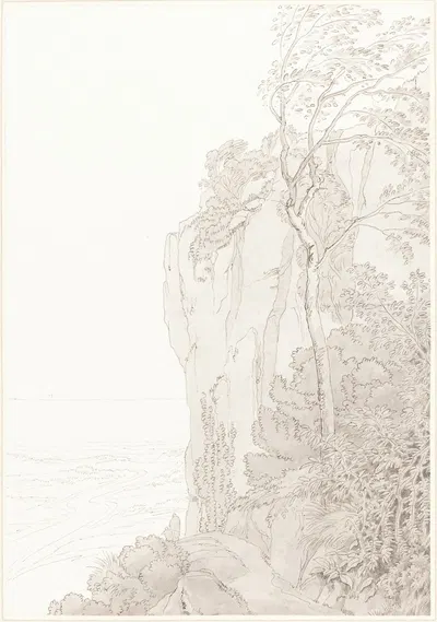 Sheer Cliffs above a Coastal Road by Джон Уайт Эббот, 1810 — digital art print download