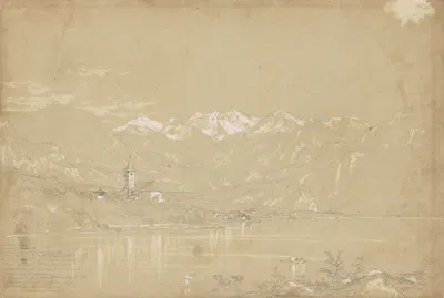Lake of Brienz by Джон Уильям Касилиар — digital art print download