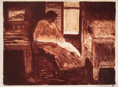 Figure Sketch by Абрахам Уолковиц, 1900-1908 — digital art print download