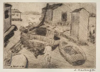 Street Scene, Building, Or Portrait by Abraham Walkowitz, 1900 — digital art print download