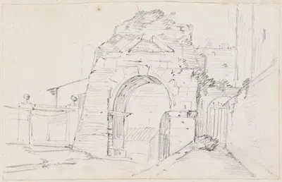 Arch of Drusus near the Appian Way by Жозеф-Мари Вьен, 1744-1750 — digital art print download