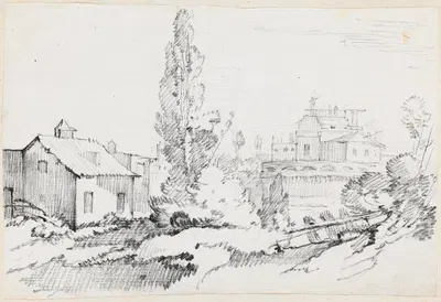 Castel Sant'Angelo from the Northwest by Жозеф-Мари Вьен, 1744-1750 — digital art print download