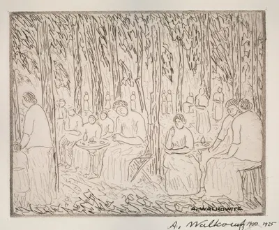 Under Two Trees by Abraham Walkowitz, 1900-1925 — digital art print download