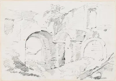 Roman Walls by Жозеф-Мари Вьен, 1744-1750 — digital art print download