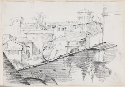 The Forno inside the Walls of the Vatican by Жозеф-Мари Вьен, 1744-1750 — digital art print download