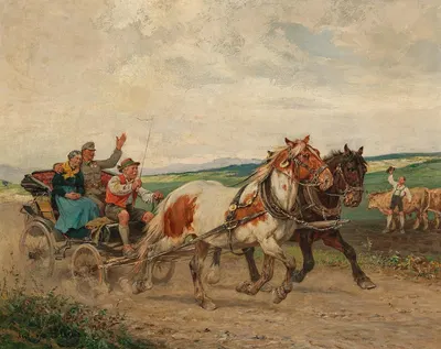 Возвращение домой by Юлий фон Блаас — digital art print download