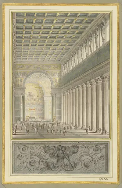 Наве, апсида и пересечение собора для Берлина by Карл Фридрих Шинкель, 1827 — digital art print download