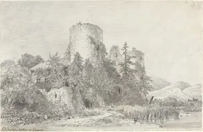 Vue du Chateau de Saconnex by Луи-Франсуа Кассас, 1780 — digital art print download